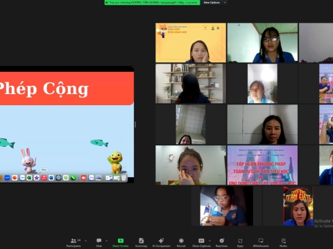 Buổi học chuyên môn kết hợp giữa Toán tiền tiểu học -Toán tư duy ( buổi 2)