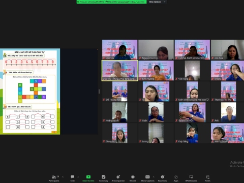 Buổi học chuyên môn kết hợp giữa Toán tiền tiểu học -Toán tư duy ( buổi 2)