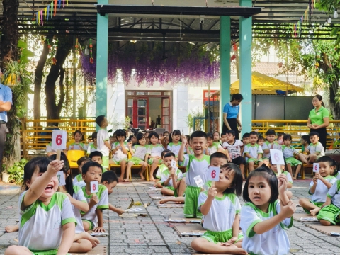 Thi định kỳ tại  trường mầm non Chim Non