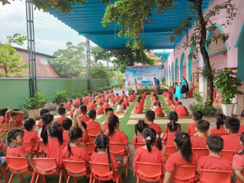 Buổi thi định kỳ tại trường mầm non Hải Âu 2