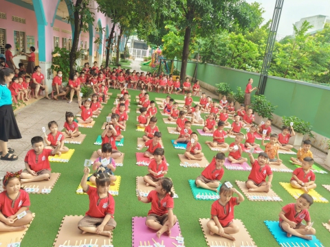 Buổi thi định kỳ tại trường mầm non Hải Âu 2