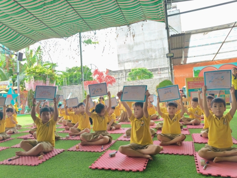 Thi định kỳ tại trường Mầm Non  Minh Thảo 2- Đại Đăng