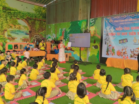 Thi định kỳ tại trường Mầm Non  Minh Thảo 2- Đại Đăng